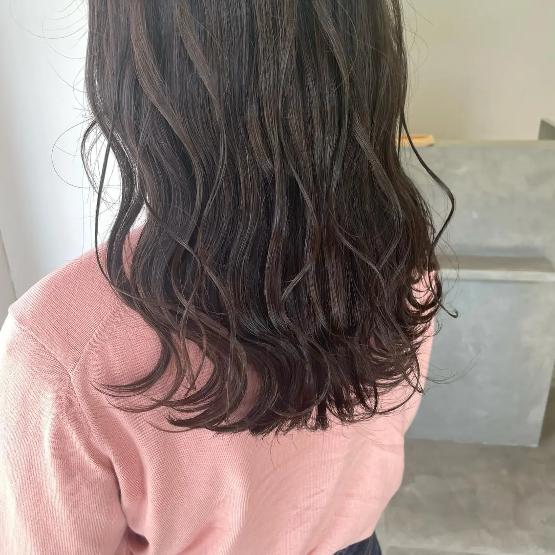 セミロング ヘアカラー 中山 まどかのヘアスタイル