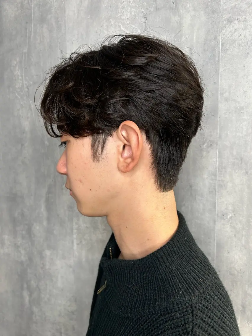 平日限定特別価格‼️当日じゃなくても可⭕️メンズカット+シャンプーブロー&スタイリング シースルーマッシュ、アイロンへアの写真