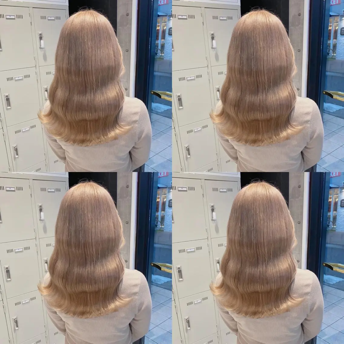 セミロング カラー アッシュ ベージュカラー ブリーチ ダブルカラー グレージュ カット ヘアカラー トリートメント ハイトーン特化💍 chloe💍韓国のヘアスタイル