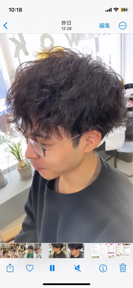 ミディアム パーマ メンズ メンズ専門サロン wokeのヘアスタイル