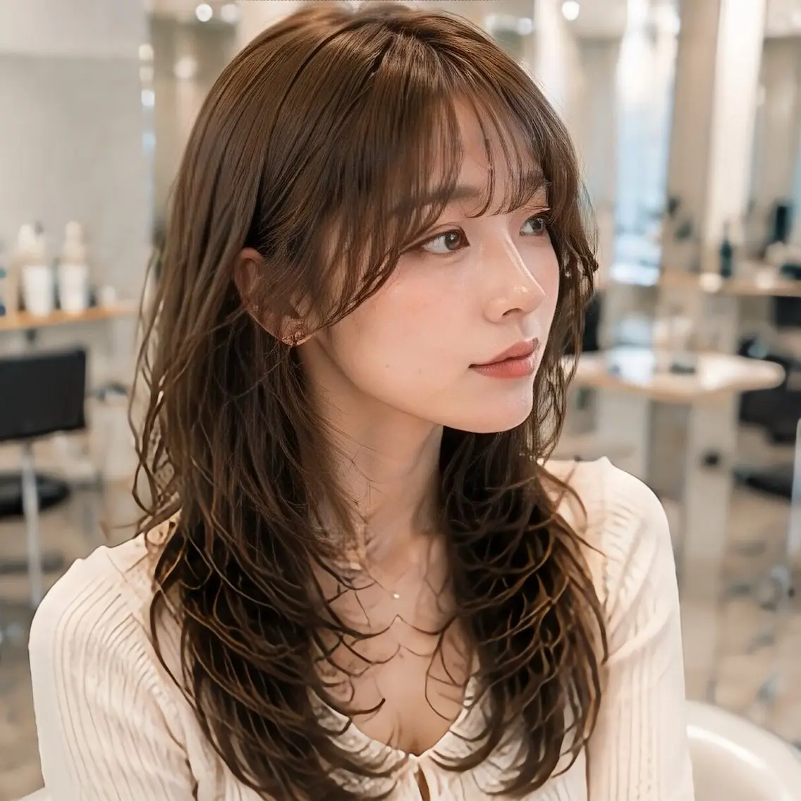 ロング カット 池袋/前髪/顔周り 🎀髪質改善おばかんのヘアスタイル