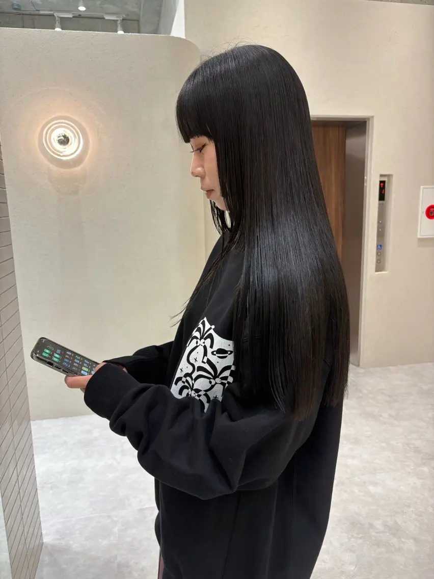 ロング カラー カット ヘアカラー トリートメント 吉武 茂暉のヘアスタイル