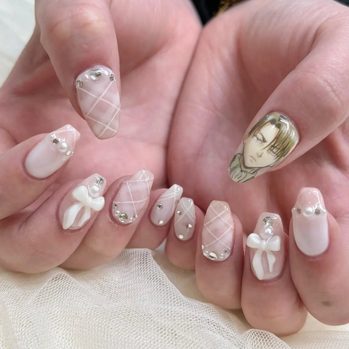 セミロング ハンドネイル 池袋痛ネイル Nok. 渡辺のネイルデザイン