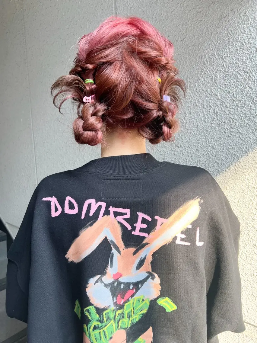 ロング カラー ヘアアレンジ デザインカラー ヘアカラー カラーパティシエ facce🌼ikoのヘアスタイル