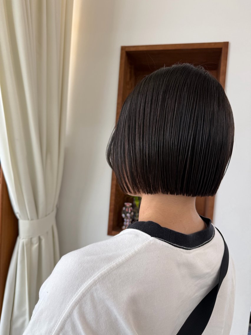 ショート 切りっぱなしボブ ボブ カット まなみ/ PORT SALONのヘアスタイル