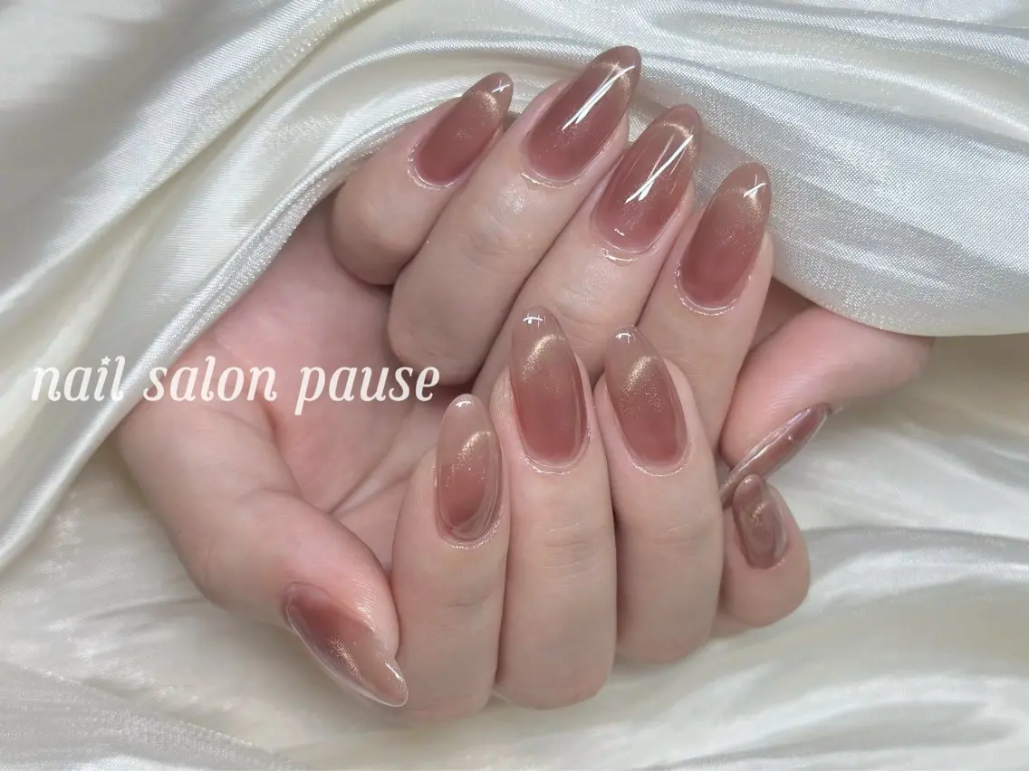 ネイル フレンチネイル マグネットネイル マグネットフレンチ ハンドネイル ハンドケア nail salon pause✨のネイルデザイン