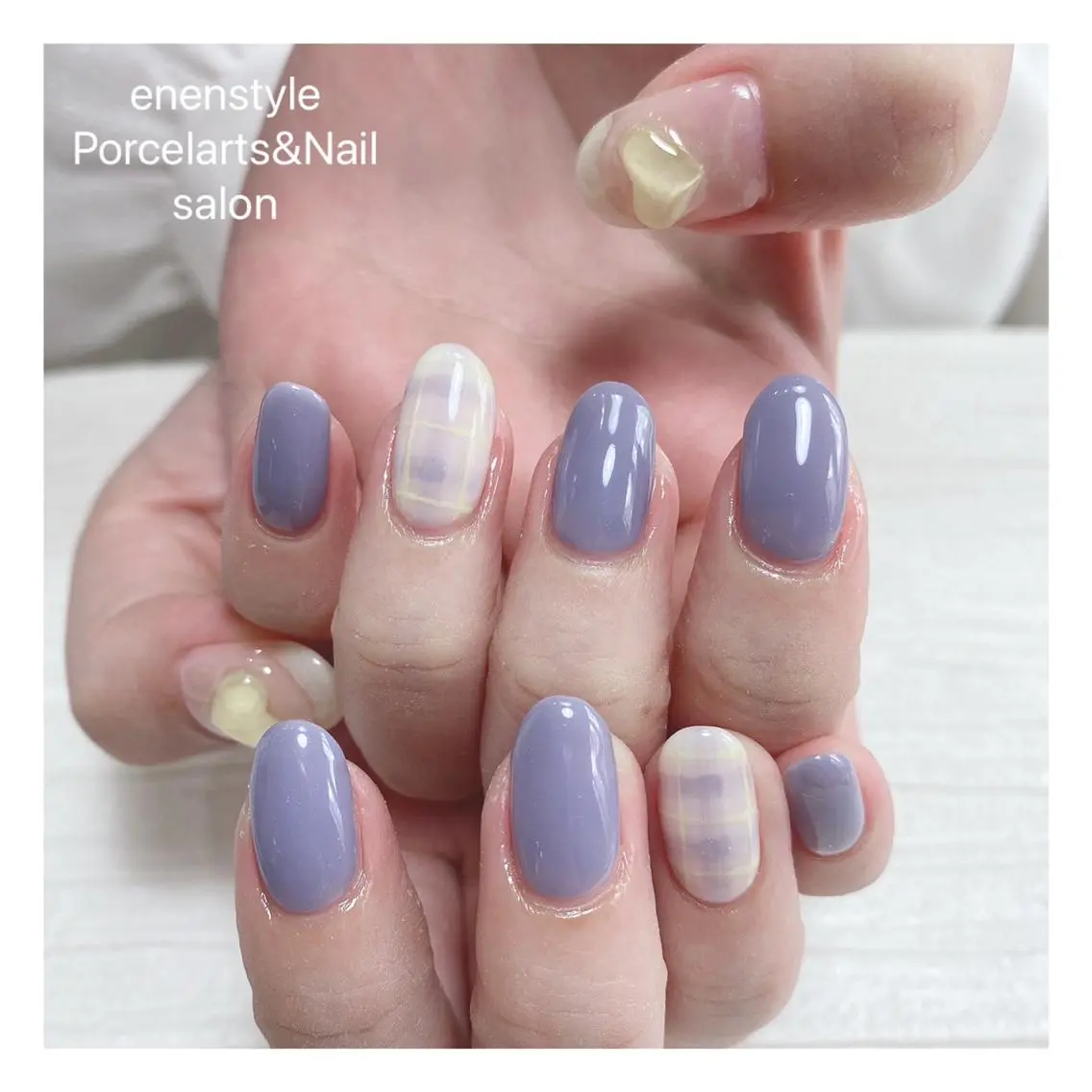 ミディアム ネイル ハンドネイル 🐾enen style 🐾のネイルデザイン