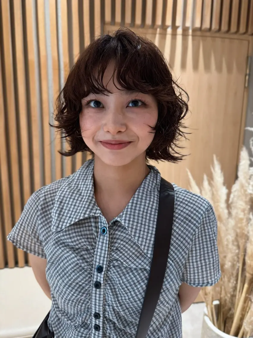 ショート カット ヘアカラー パーマ 🩵縮毛矯正・ボブ 岩原朋也🩵のヘアスタイル