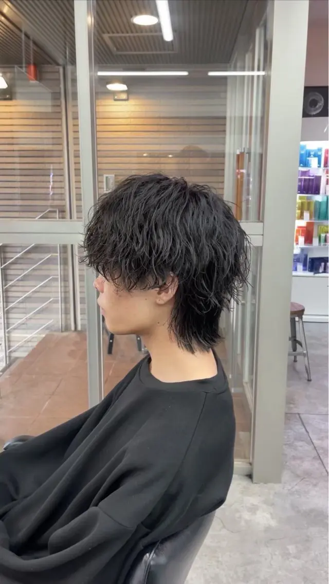 パーマ メンズ 佐々木 哲太のヘアスタイル