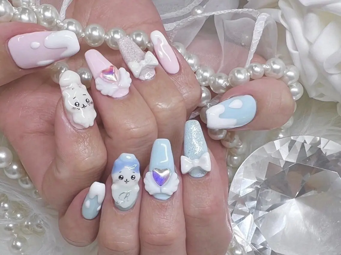 ロング ハンドネイル Nailsalon Angeのネイルデザイン