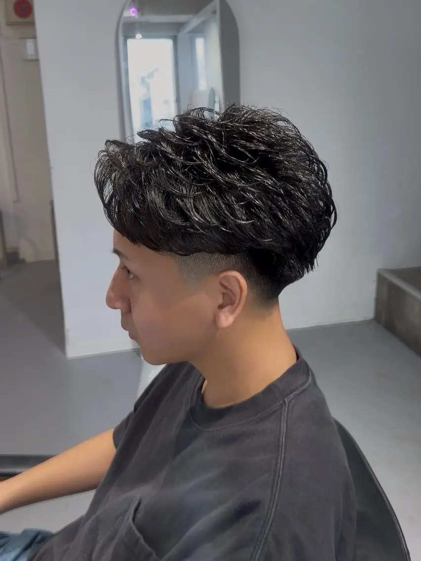 ショート パーマ メンズ カット パーマ 札幌メンズ専門 星雅哉のヘアスタイル
