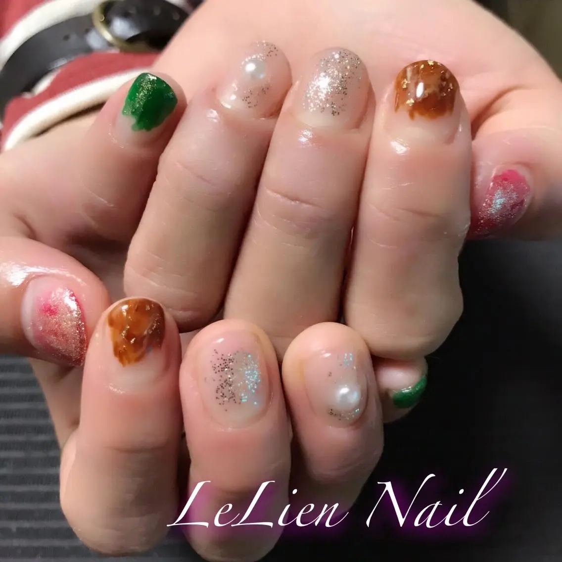 ネイル ニュアンスネイル モチの良さ◉ フィルインネイル♡のネイルデザイン