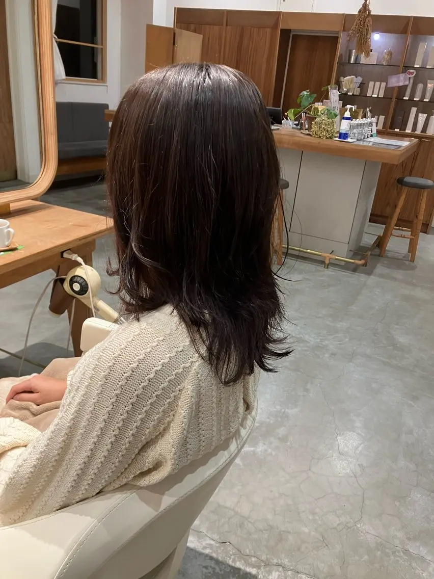セミロング カラー カット ヘアカラー 佐藤 悠生 メンズパーマ.カットのヘアスタイル