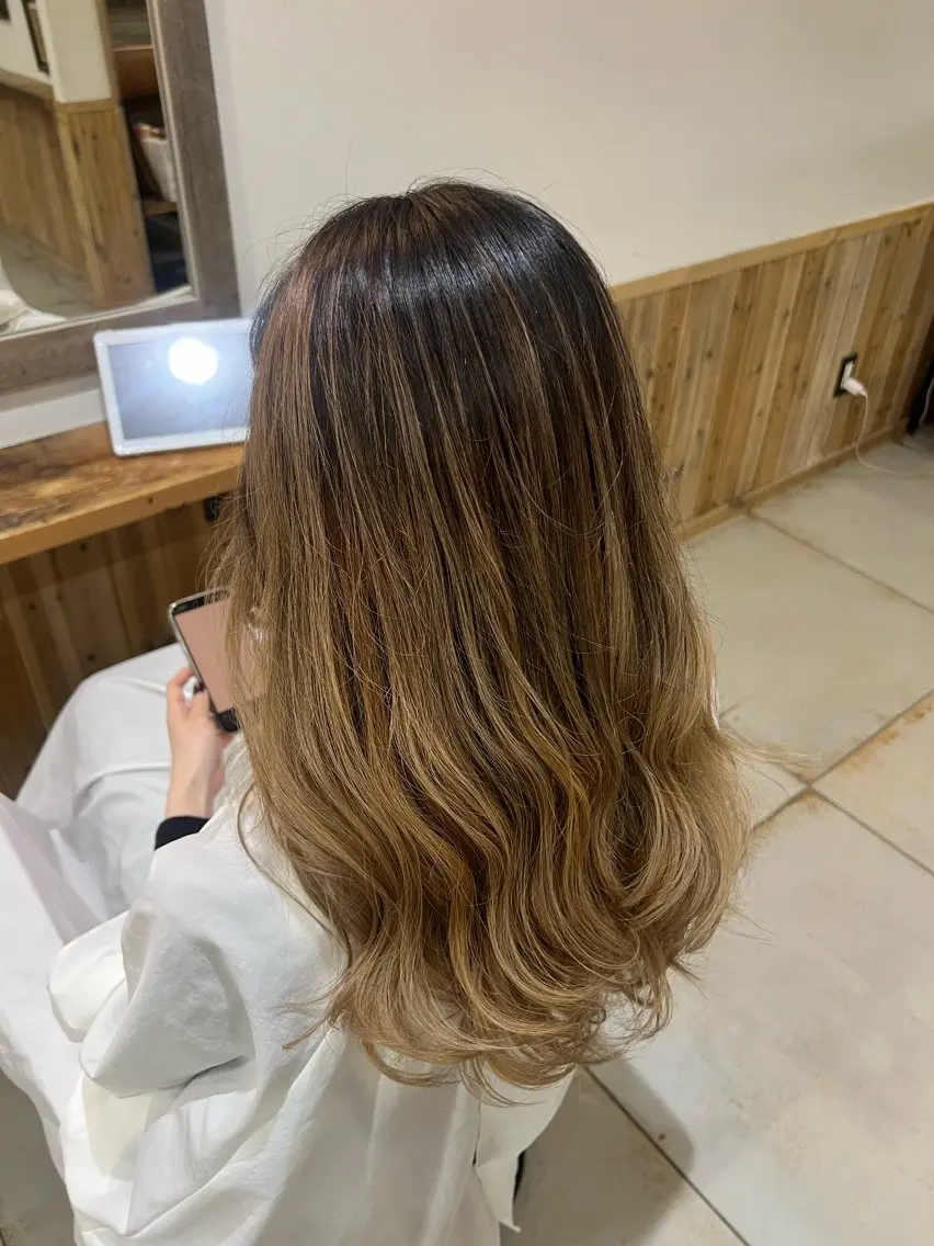 ロング カラー 🌈ダブルカラー🌈 💚みやのしんじ💚のヘアスタイル