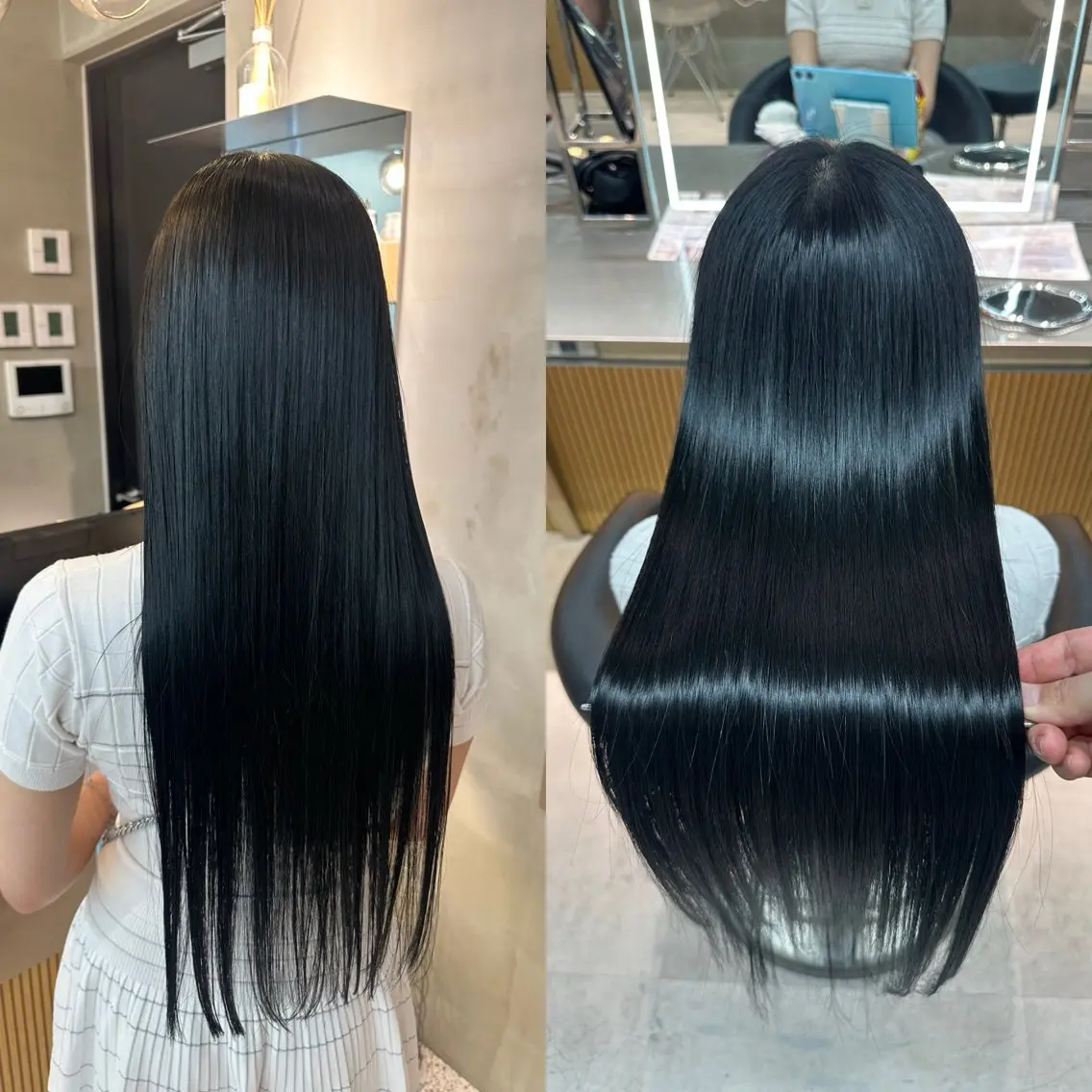 ロング カラー ベージュカラー ブリーチ 透明感カラー ブリーチなしカラー 髪質改善 ヘアカラー トリートメント ✨髪質改善特化✨副 店長椎葉信乃介のヘアスタイル