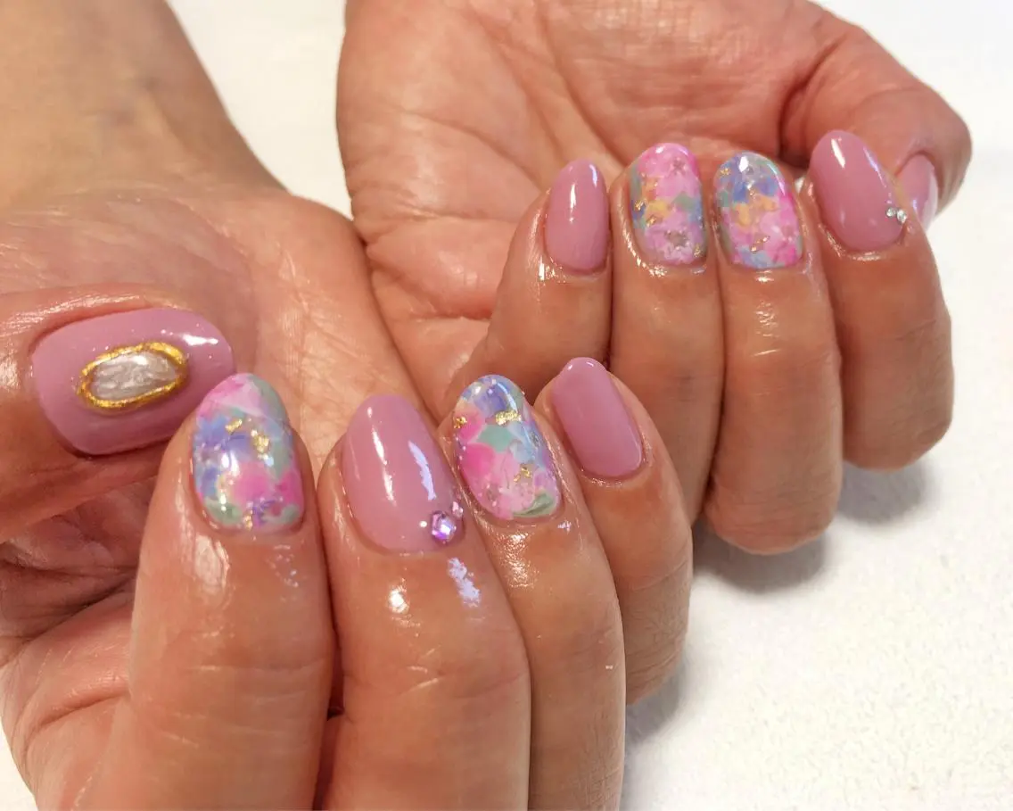ネイル 春ネイル ハンドネイル nouva nailsのネイルデザイン
