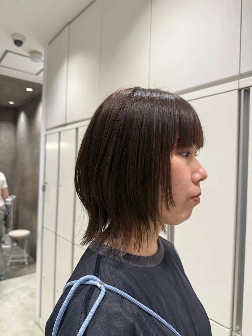 ミディアム カット ヘアカラー 佐藤 萌のヘアスタイル