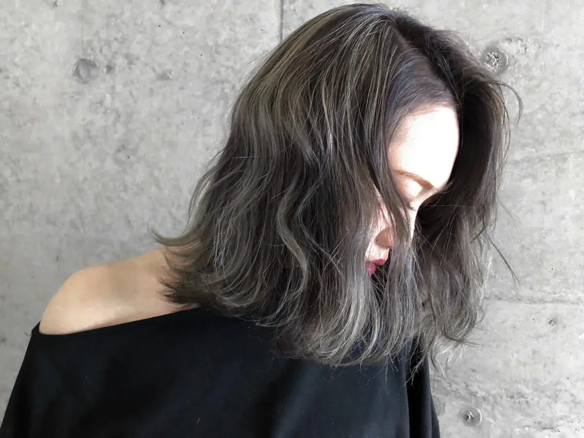 ミディアム カラー 外国人風カラー 藤原 ちひろのヘアスタイル