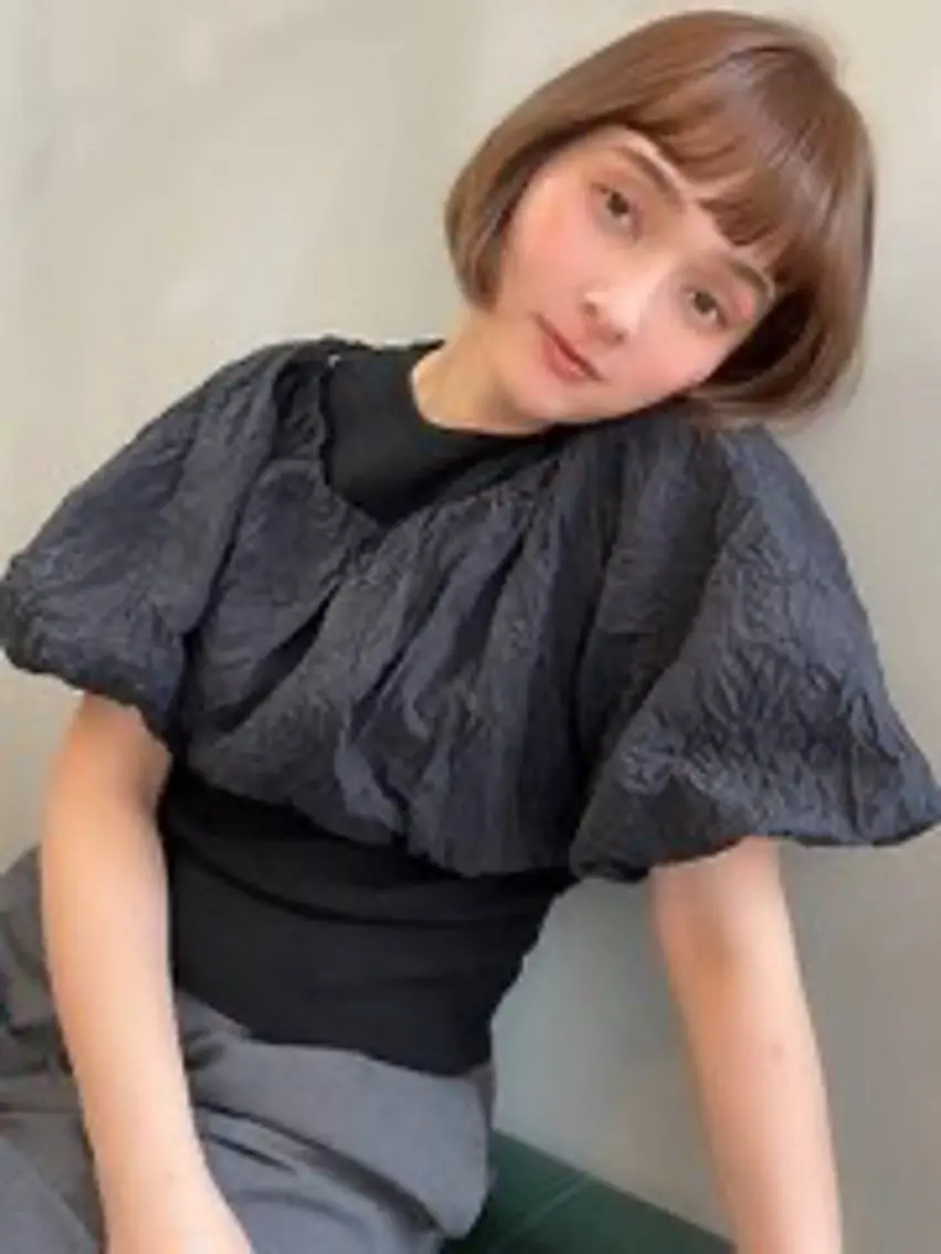 ショート カラー カット ヘアカラー トリートメント ショート/ボブ/ 心斎橋/宮脇美奈のヘアスタイル
