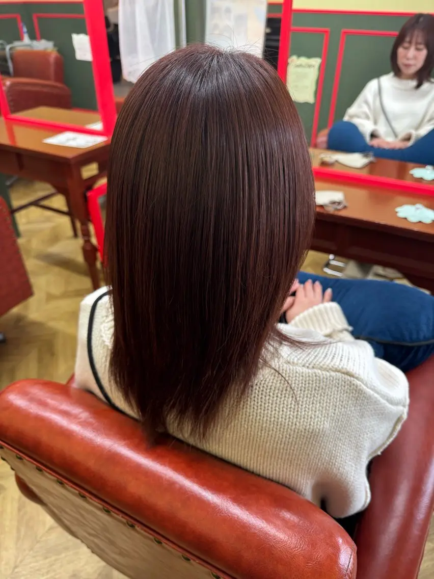 セミロング カラー ヘアカラー 米倉 麻衣のヘアスタイル