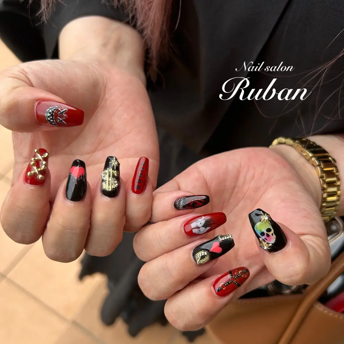 ネイル アートネイル 長さ出し 持ち込み Nail salon Rubanのネイルデザイン