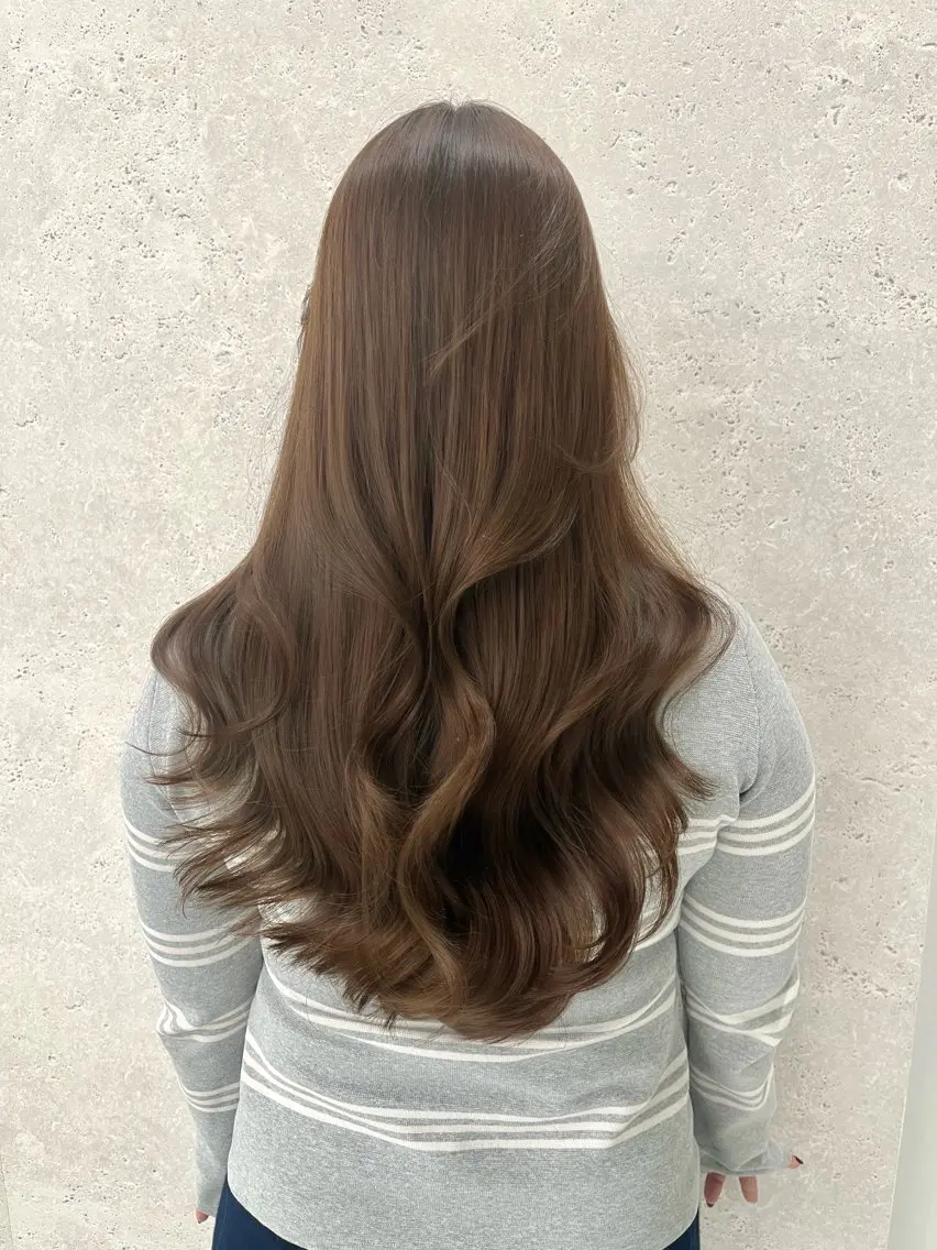 ロング カット ヘアカラー トリートメント ヘアセット 🤍韓国ヘア特化 🤍力丸🤍のヘアスタイル