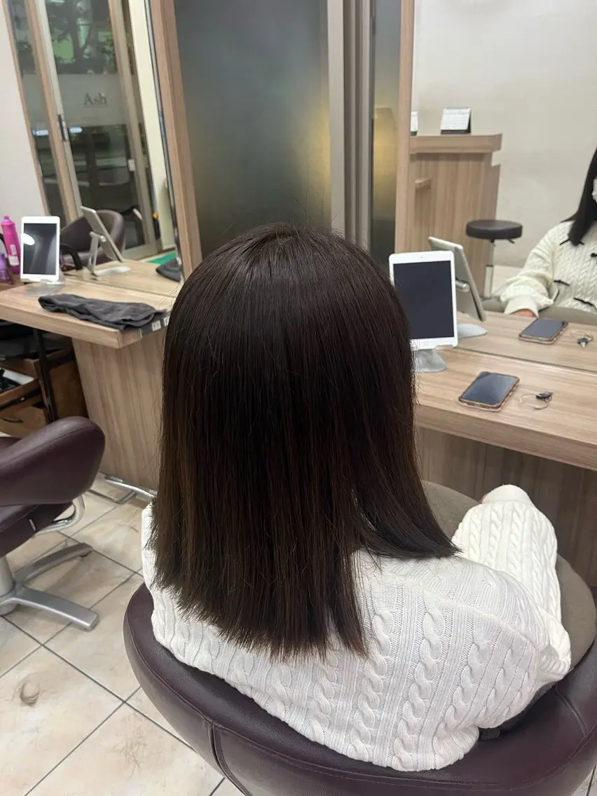 ミディアム カット トリートメント 🐾 脱白髪染め 篠崎🐾のヘアスタイル