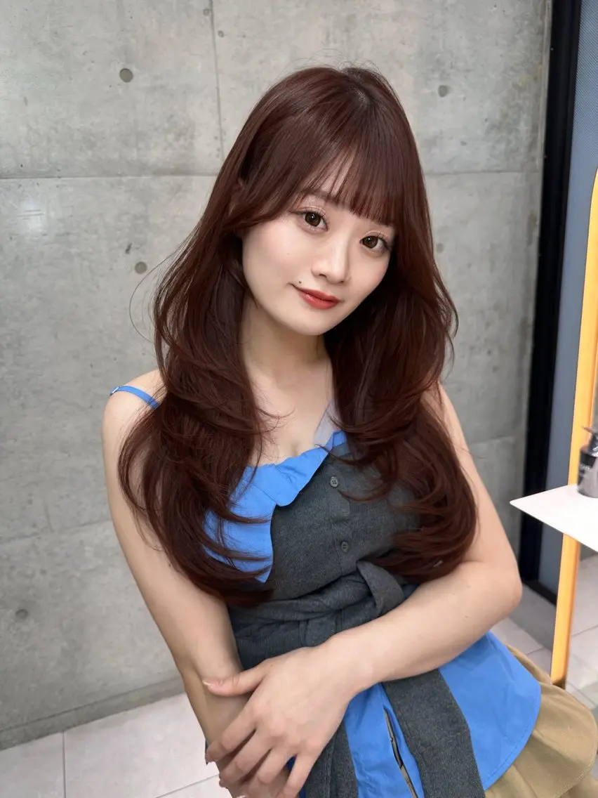 ロング カラー カット ヘアカラー トリートメント 《髪質改善✖️オリー ブ🧸》小嶋拓也のヘアスタイル