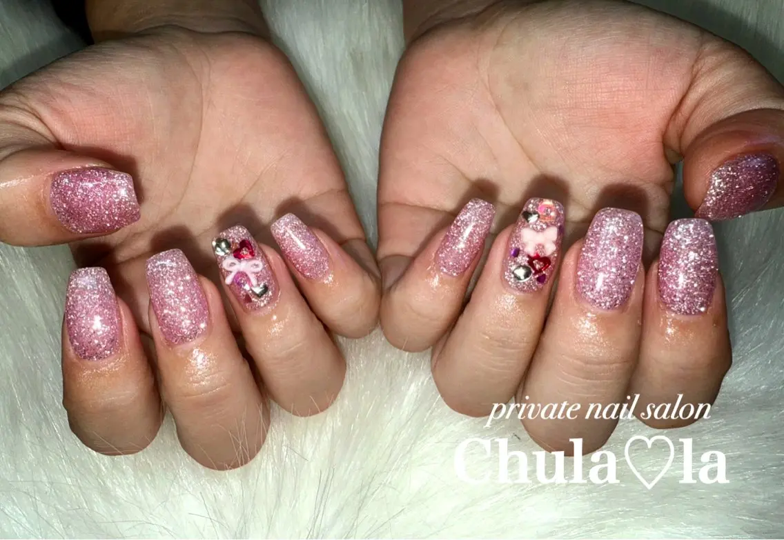 ネイル アートネイル フラッシュネイル ハンドネイル Chula♡la 豊見城市高安のネイルデザイン