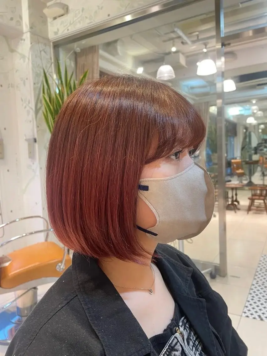 ミディアム カラー ヘアカラー 菊池 菜月のヘアスタイル