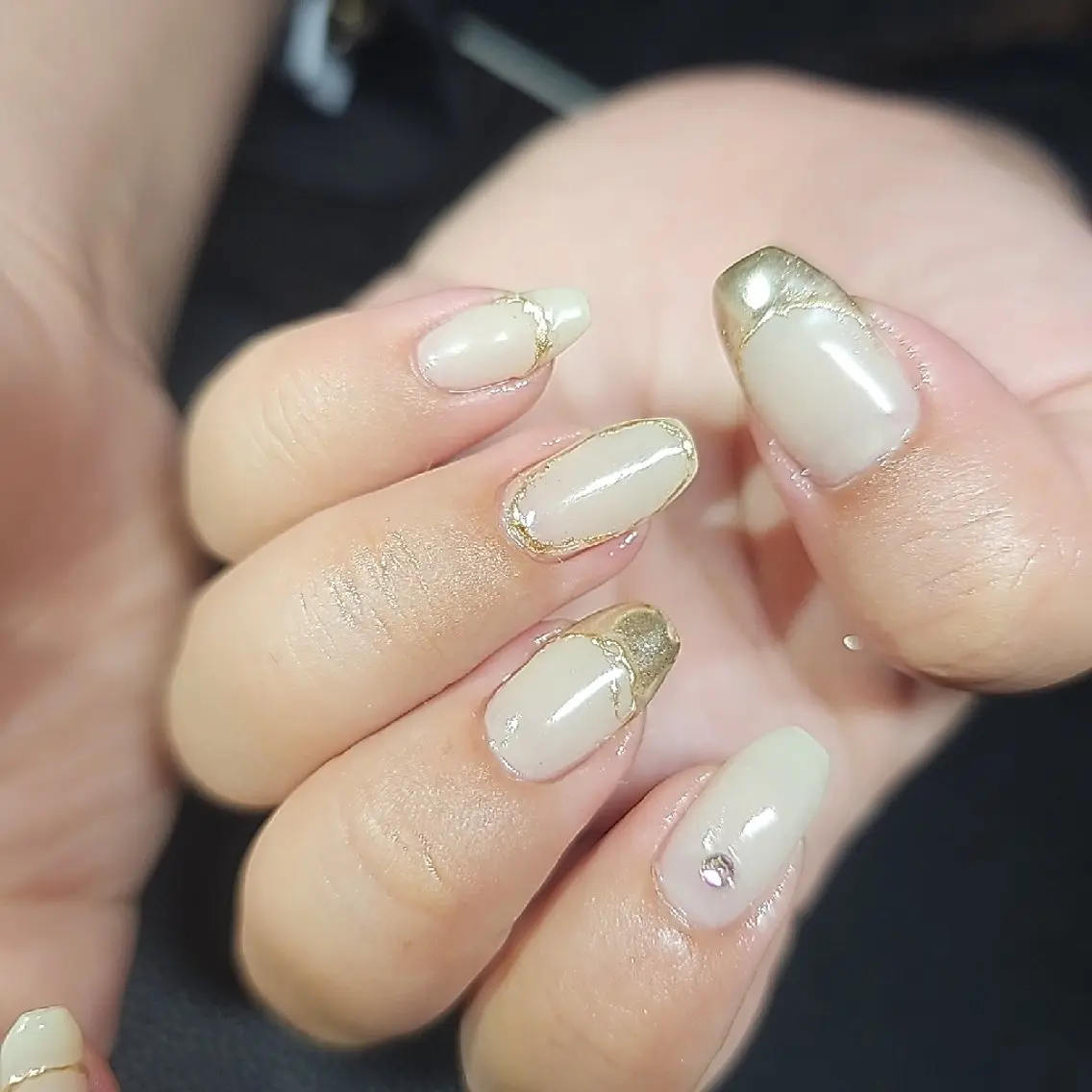 ネイル フレンチネイル ミラーネイル salon de  Princessのネイルデザイン