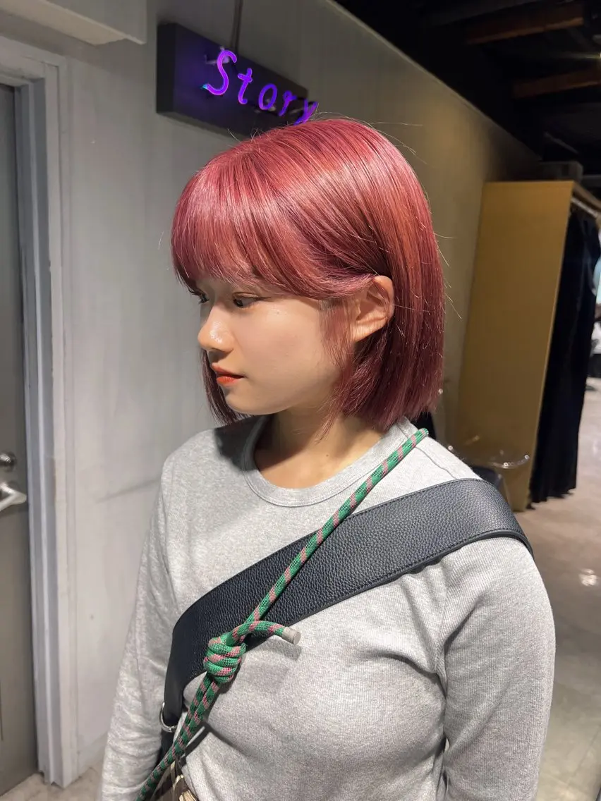 ショート カラー ヘアカラー トリートメント NANAMI🩵 大人可愛い韓国ヘアのヘアスタイル