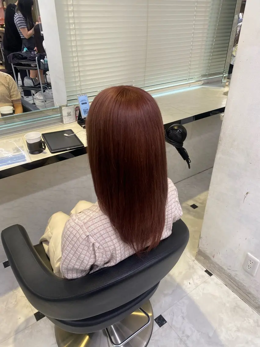セミロング カラー 透明感ベージュカラー 🪞上野🪞AIのヘアスタイル