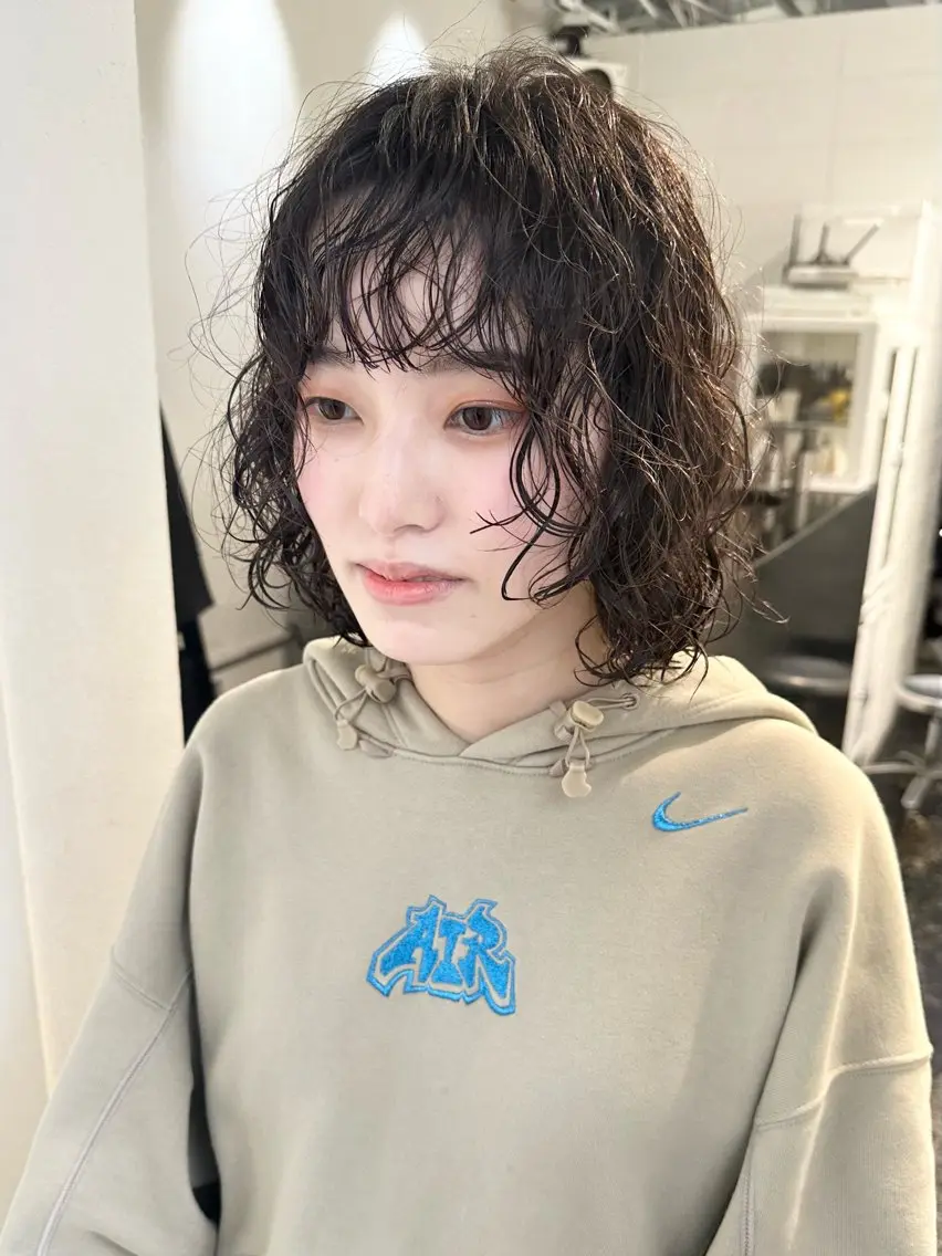 【朝の準備時短✨】毛先カット➕ナチュラルパーマ(デジタルパーマも可)➕高保湿トリートメント💫の写真