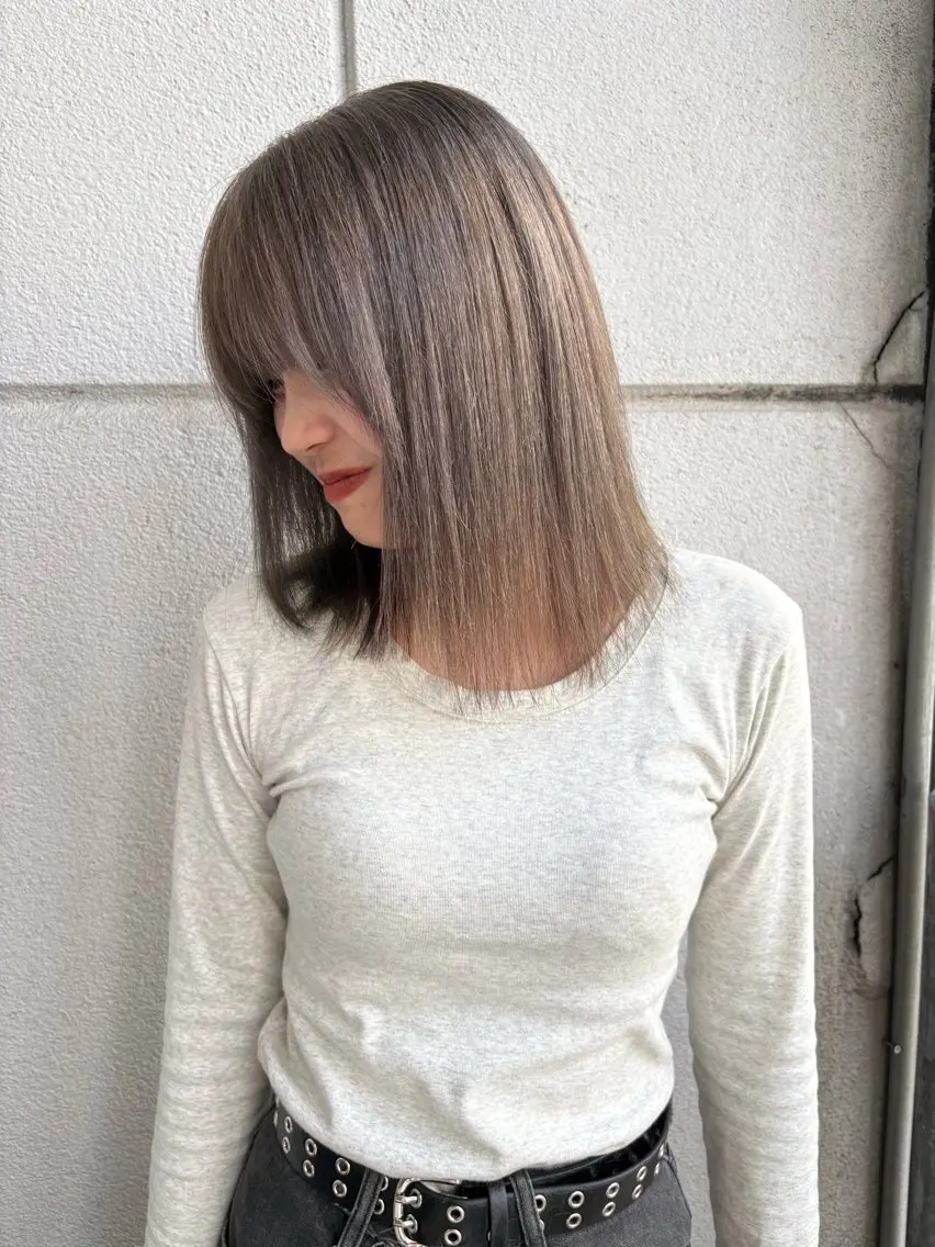 ミディアム カラー ヘアカラー ichika/福岡 /透明感カラー🤎のヘアスタイル