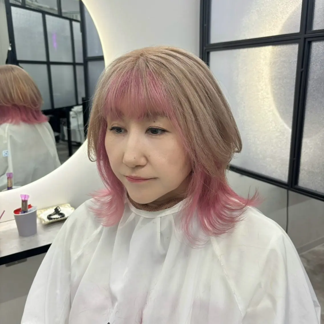 ミディアム カラー ヘアカラー Ren. 🦋デザインカラーのヘアスタイル