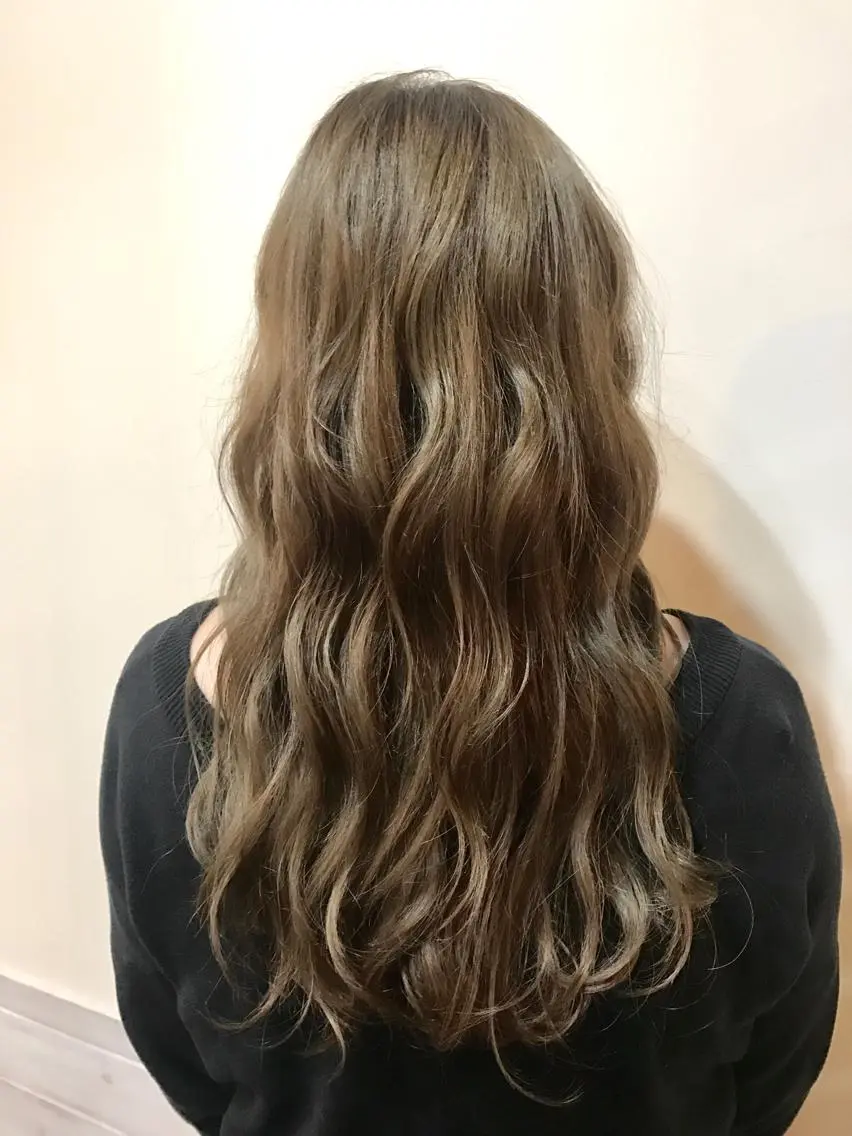 【ブリーチなし*ダブルカラー】ブリーチを使わない高彩度透明感カラーの写真