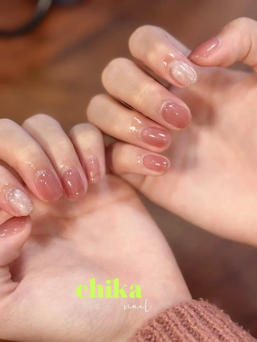 ネイル ジェルネイル オフィスネイル ワンカラーネイル 🎀 chika🎀のネイルデザイン