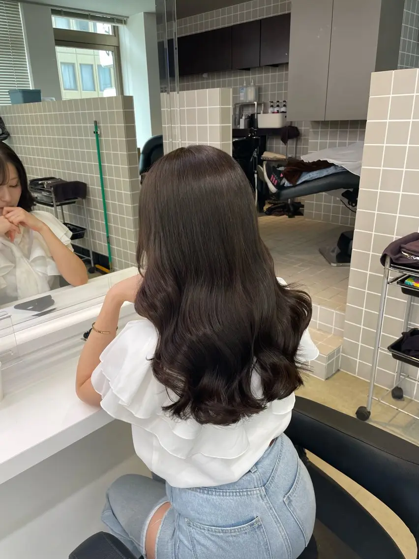 ロング カラー ヘアアレンジ ヘアカラー トリートメント ヘアセット 💗横浜美容室 💗HARUNAのヘアスタイル