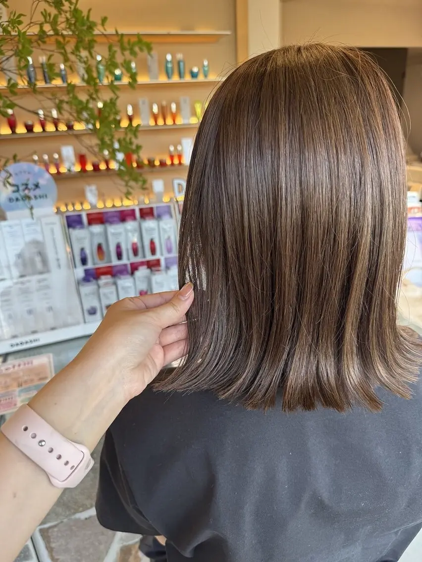 ミディアム カラー ヘアカラー トリートメント 杉田 実来のヘアスタイル