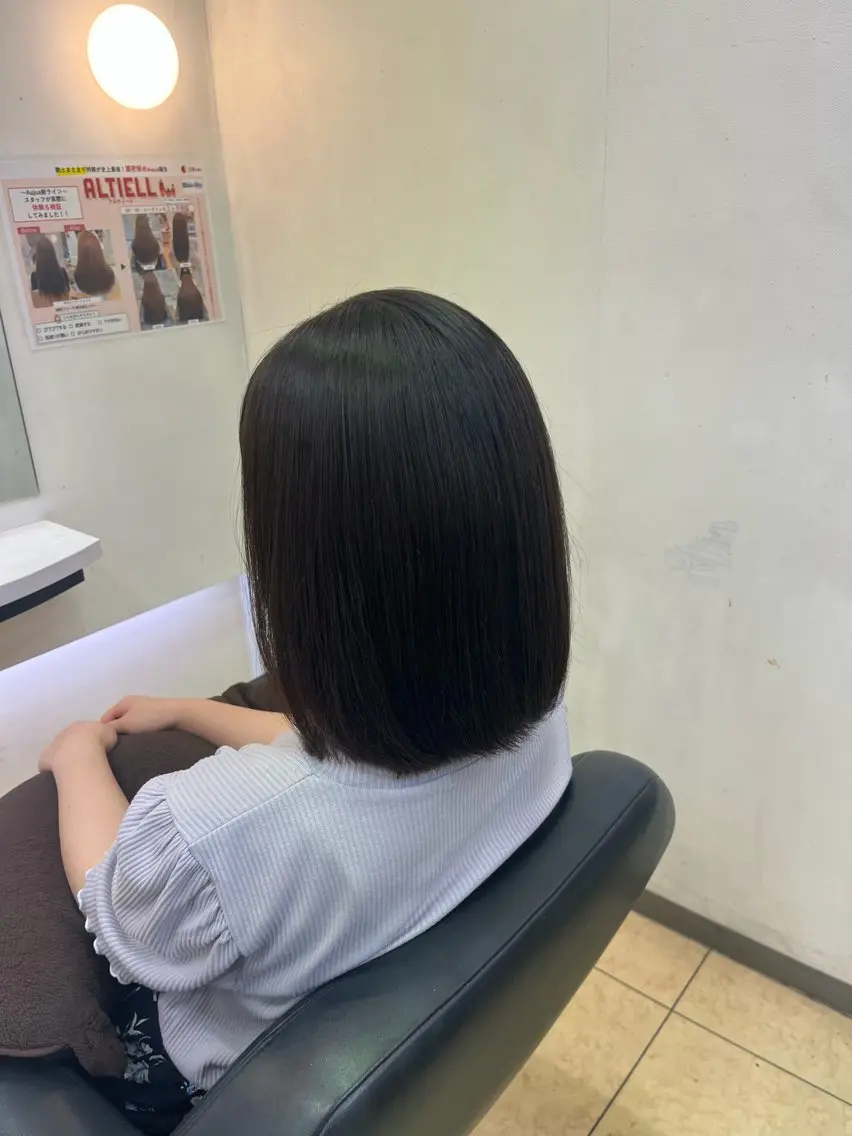 🫧レディースカット+ダメージ補習サラサラトリートメント🎀🤍【肩上のボブ・ミディアム限定】の写真