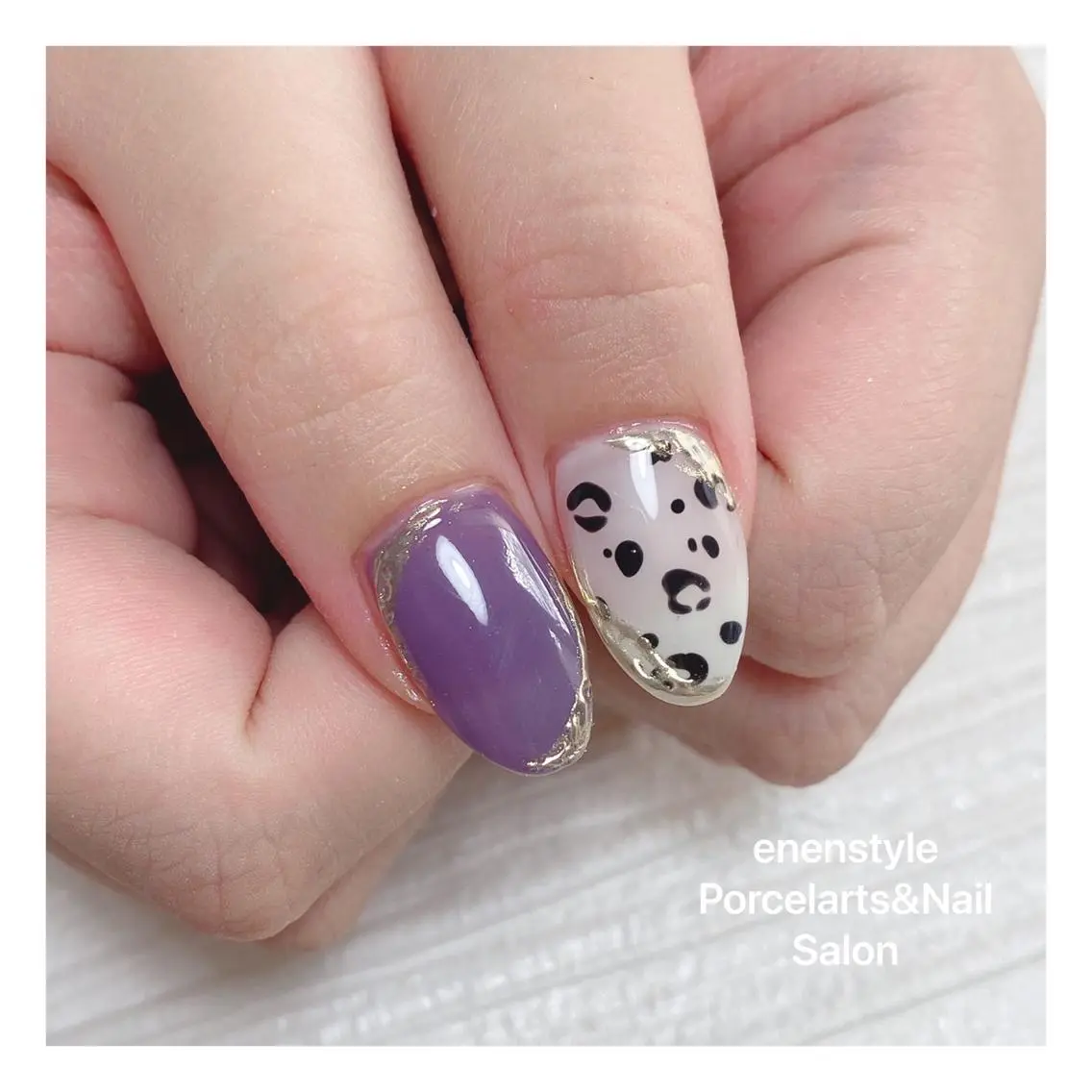 ミディアム ネイル ハンドネイル 🐾enen style 🐾のネイルデザイン
