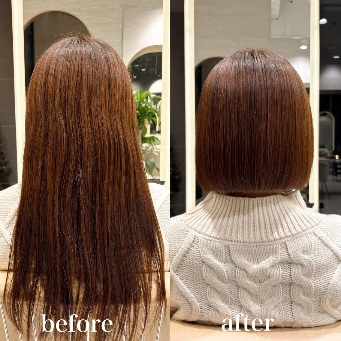 ショート カット ヘアカラー トリートメント 💖ボブ/縮毛矯正 顔周りレイヤー/ユイのヘアスタイル