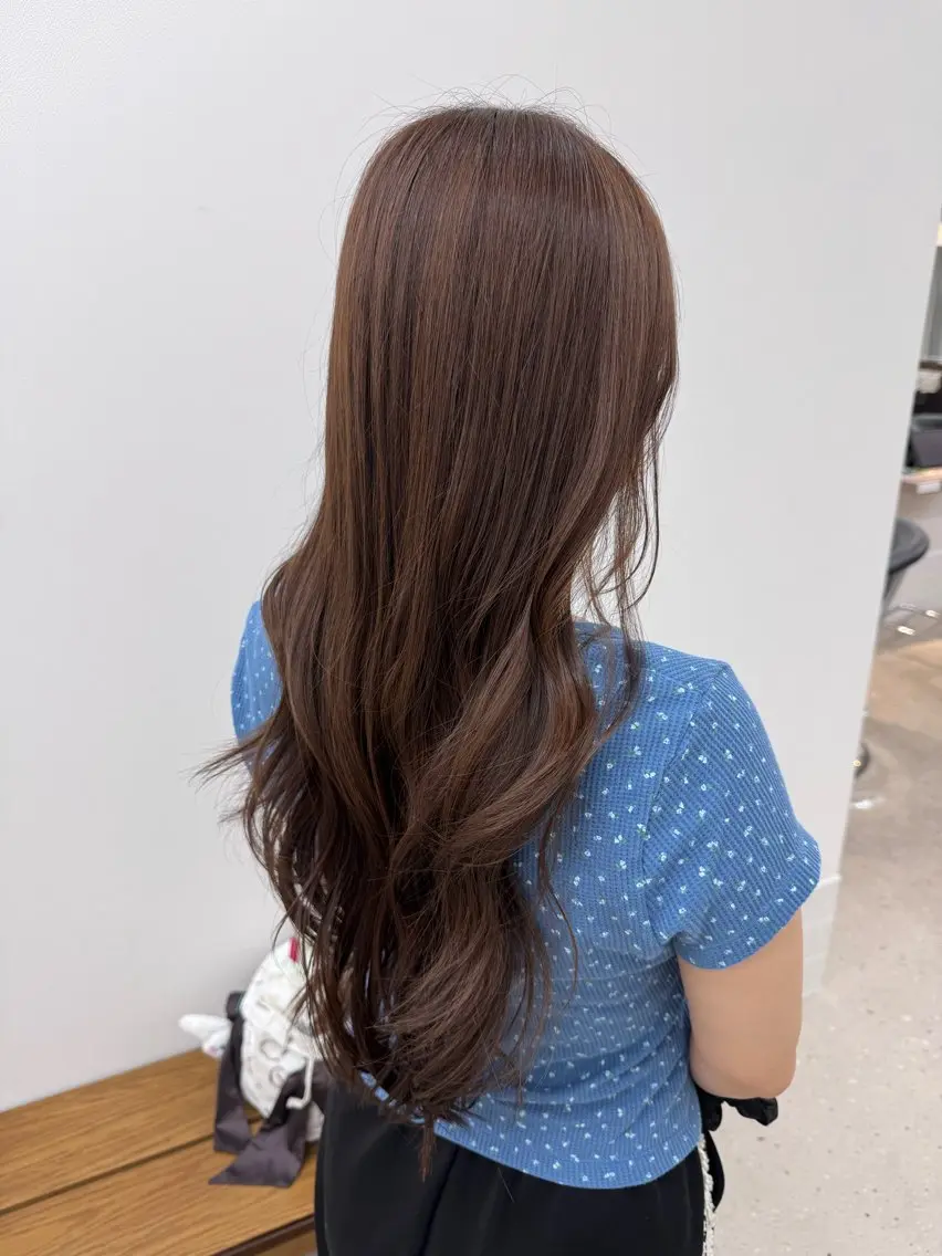 ロング カラー ブラウンカラー ココアブラウン ヘアカラー 内田 愛莉のヘアスタイル