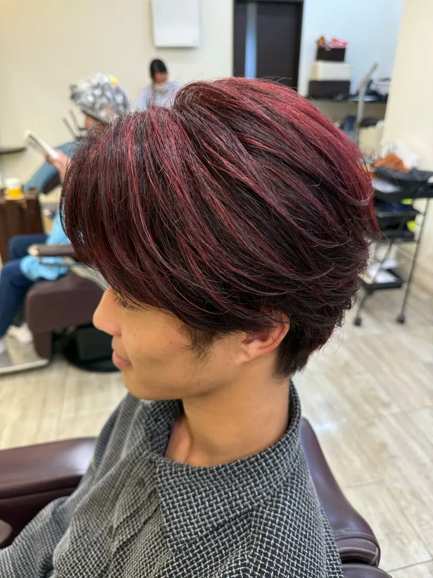 カラー メンズ 永井 天斗のヘアスタイル