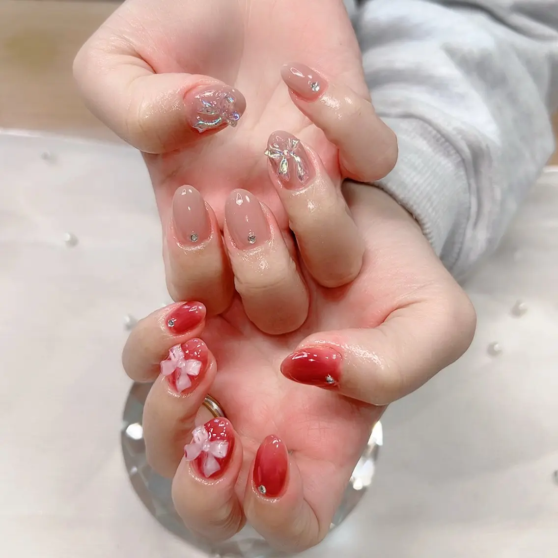 ネイル マグネットネイル マグネットワンカラー ワンカラーネイル ハンドネイル Cute Tips nailのネイルデザイン