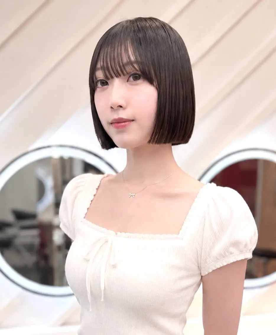ミディアム カット ヘアカラー トリートメント ボブ/タッセルボブ /縮毛矯正/瑞月のヘアスタイル