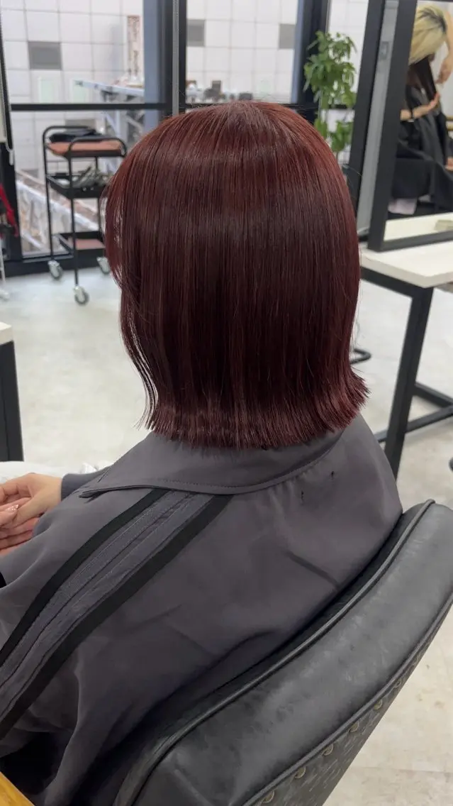 ミディアム カラー ヘアカラー トリートメント 透明感カラー×顔周り カットhinata♡のヘアスタイル