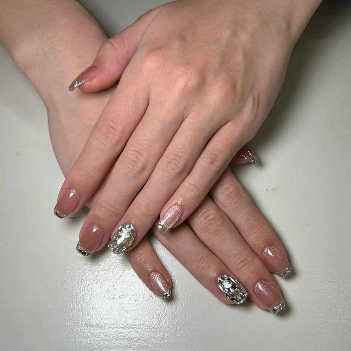ネイル アートネイル 韓国ネイル マットネイル ミラーネイル ニュアンスネイル 💕D.d nail Hideyo🌸のネイルデザイン