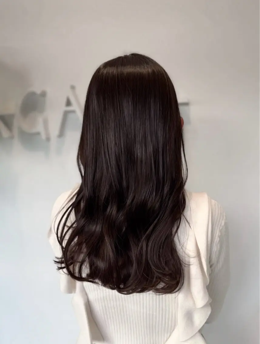 ロング カラー ブラウンカラー ラベンダーカラー カット ヘアカラー トリートメント 透明感カラー／ 艶感カラー／RAMUのヘアスタイル